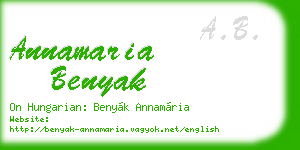 annamaria benyak business card