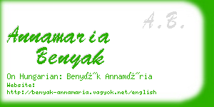 annamaria benyak business card